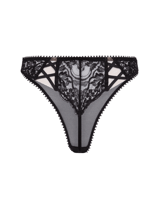Buy Agent Provocateur Sparkle Metallic Embroidered Tulle Thong